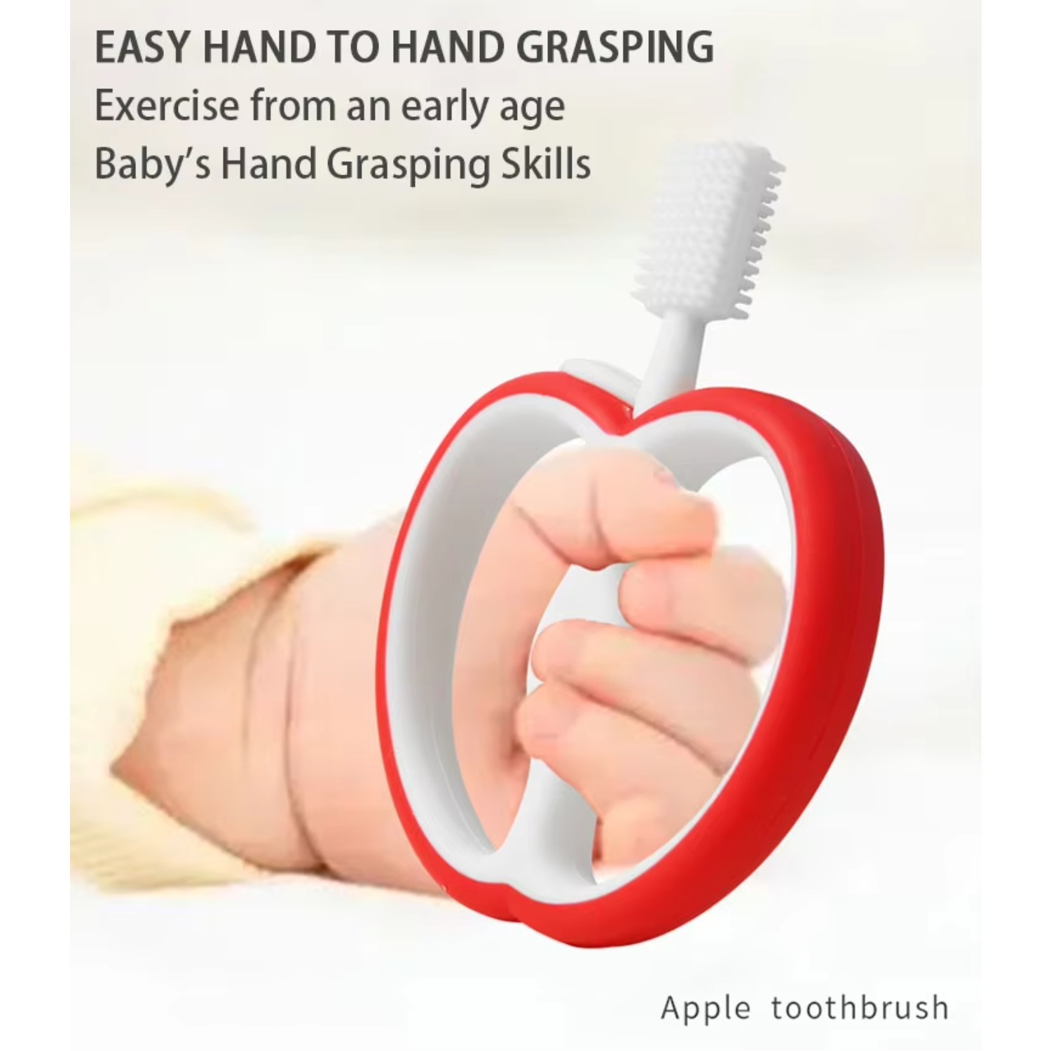 Baby Food Apple - Uroczy silikonowy gryzak w kształcie jabłka,