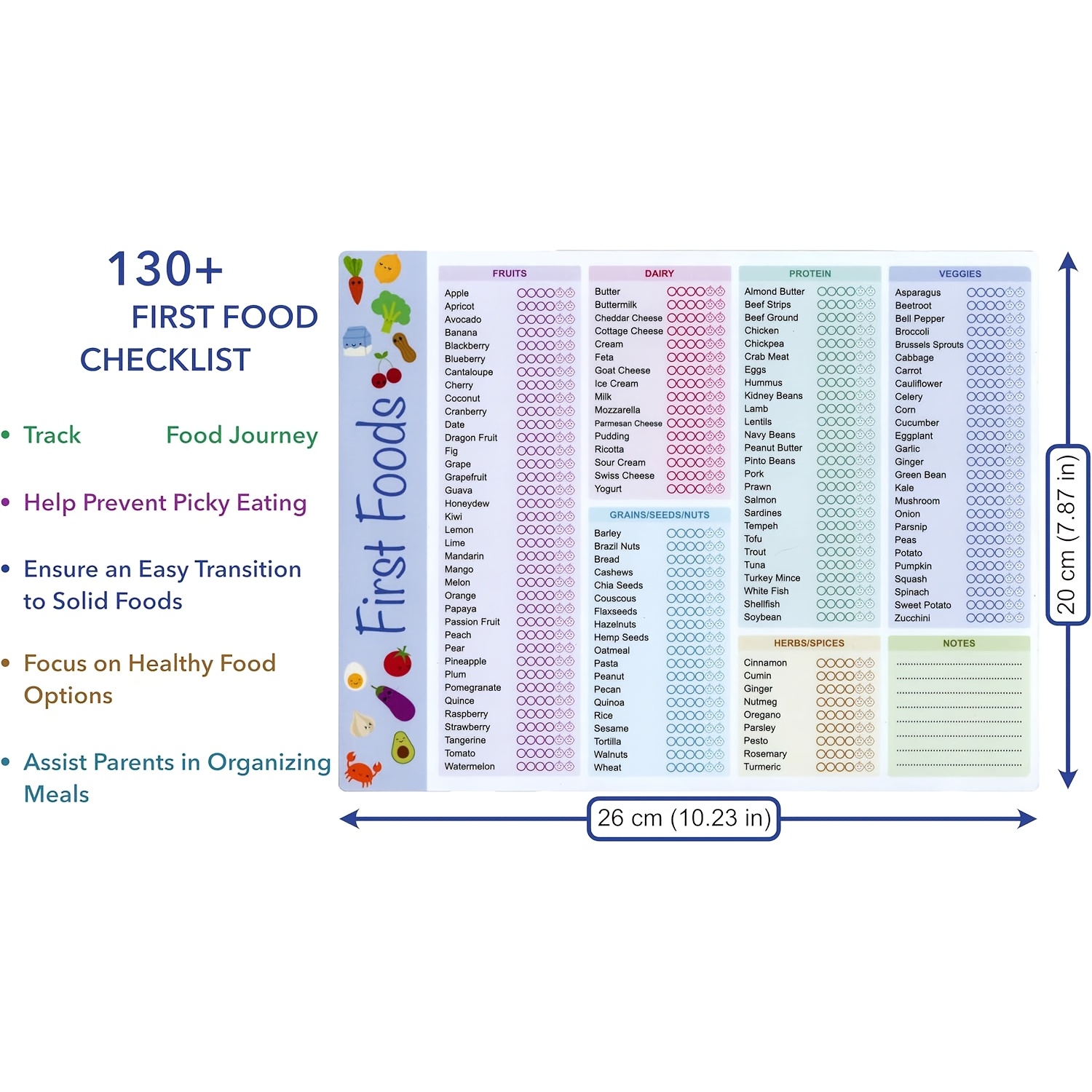 Karta Śledzenia Pierwszych Pot – Baby Food Tracker recenzja i cena