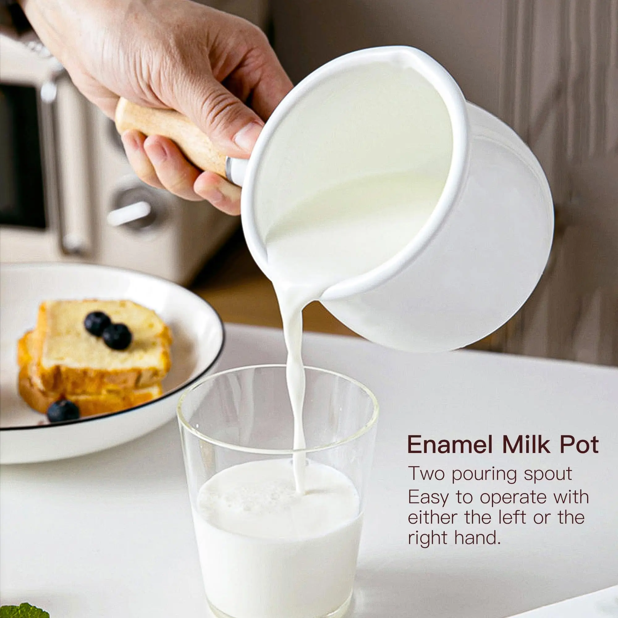Emaliowany garnek do mleka, ma – Baby Food With Iron recenzja i cena